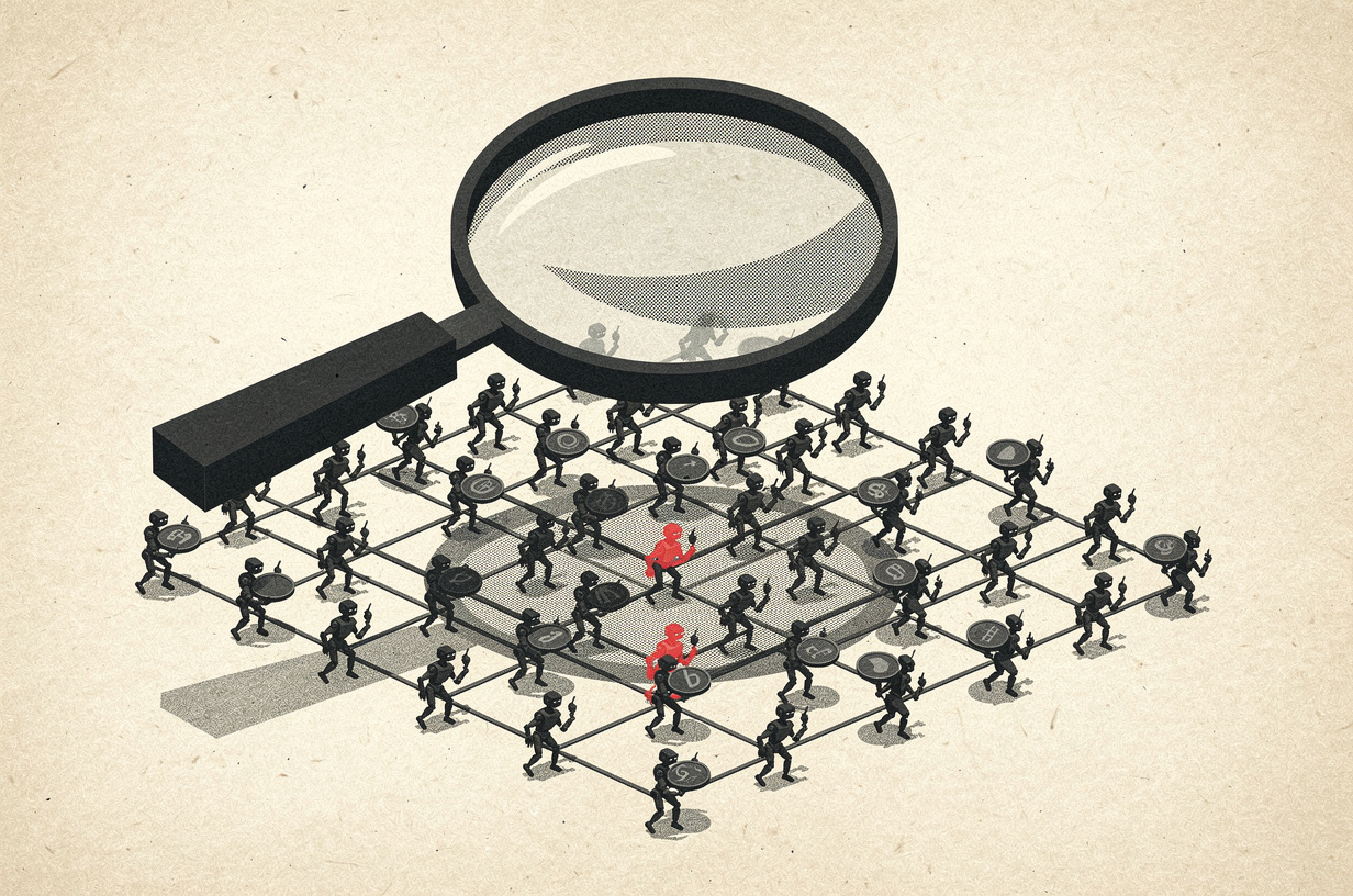 A market where the traders are software: holding wallets, forming plans, watching each other.